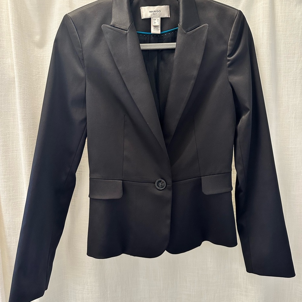 Mango Black Tailored Blazer Jacket